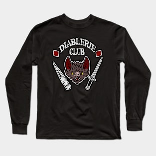 Diablerie Club - White Text Long Sleeve T-Shirt